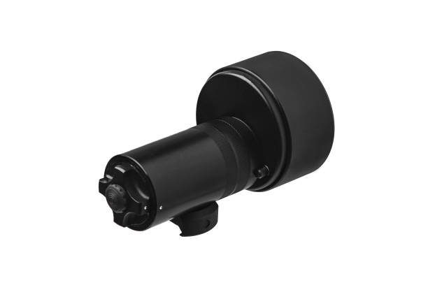 istock modern black metal flashlight isolated on white background 1170899969