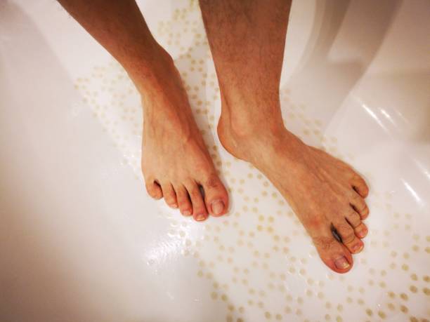 istock Human foot in bathtub 1170900825