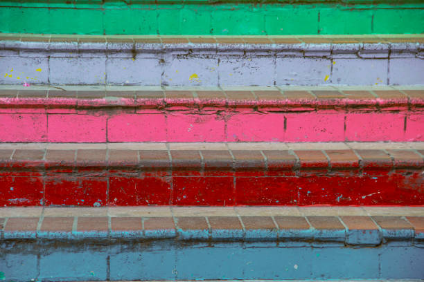 istock rainbow colored urban staircase in Balat, Istanbul 1170900858