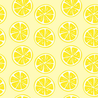 Seamless lemon slice pattern illustration. Perfectly usable for all surface pattern projects.