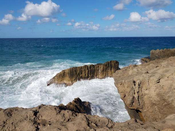 istock rocky shore with waves in Isabela, Puerto Rico 1170902812
