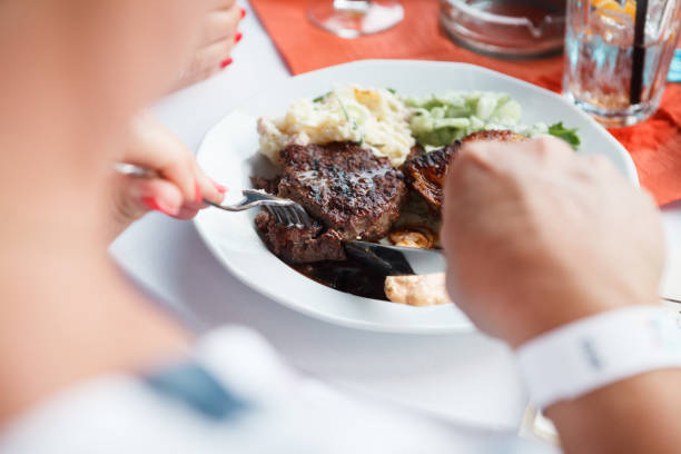 different types of food on a plate ready to eat