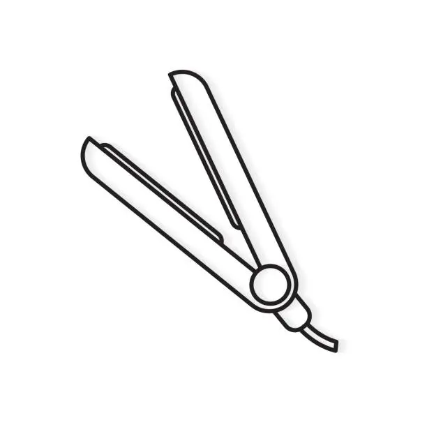 Vector illustration of hair straightener icon