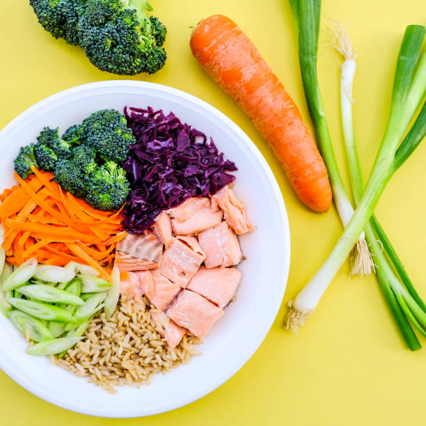 istock Fresh Healthy Salmon Poke Bowl 1170912398