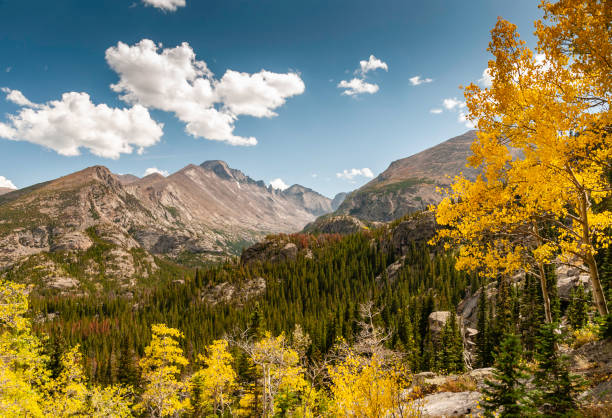 rocky mountain national park, colorado in autunno - rocky mountain national park foto e immagini stock