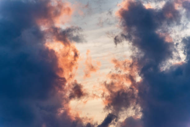 istock sunset background. sky with soft and blur pastel colored clouds. sunshine through the gradient cloud on the beach resort. nature. sunrise.  peaceful morning 1170926867