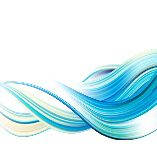 istock Modern colorful flow poster. Wave Liquid shape in blue color background. Art design for your project. Vector 1170926977