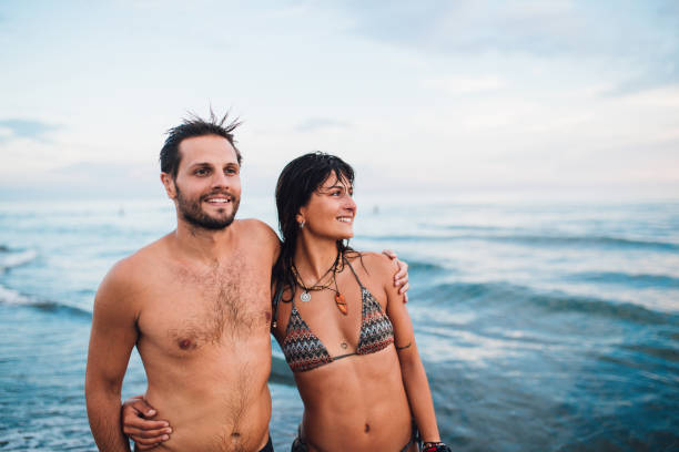 istock Young couple enjoying their sea vacation 1170929848