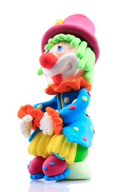 istock Clown made from child's play clay isolated on white background 1170931315