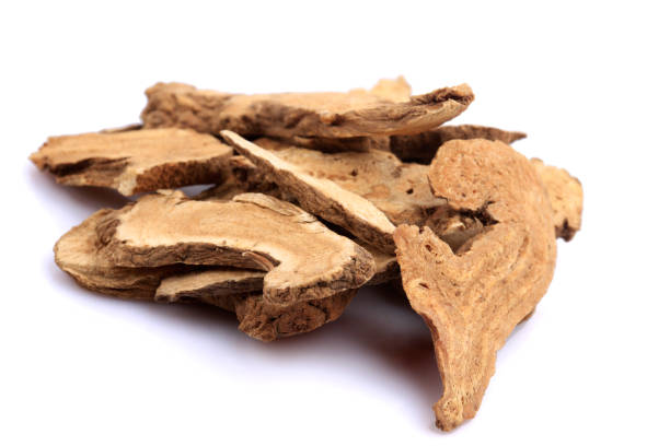 istock Chinese herbal medicine, Atractylodes Macrocephala dry branch, isolated on white background 1170931331