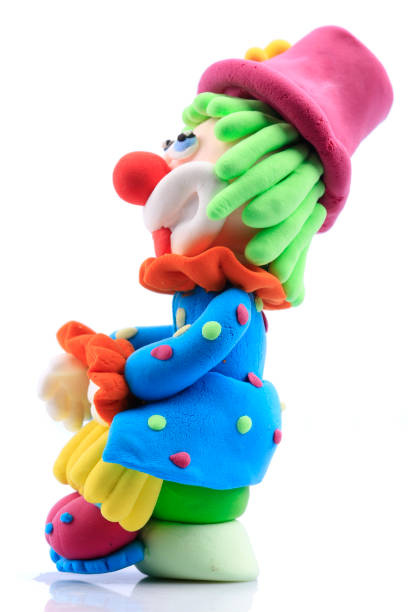 istock Clown made from child's play clay isolated on white background 1170931389