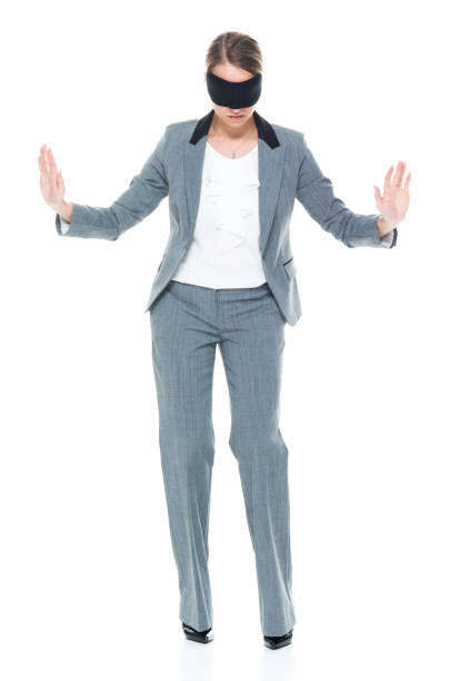 istock Businesswoman wearing blindfold 1170932876