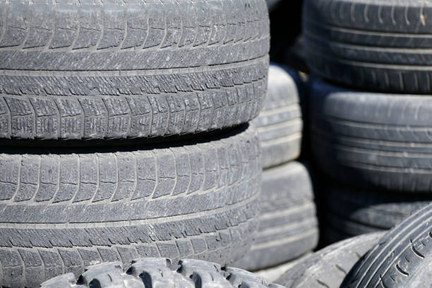 istock Close up of old tires 1170933011