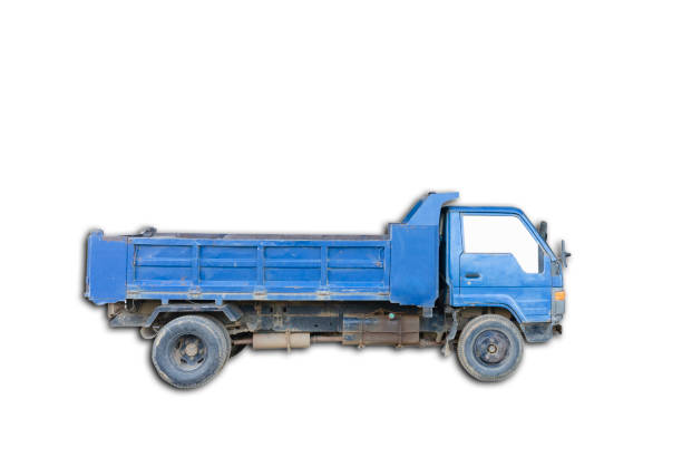 istock Old blue truck on white background with clipping path. 1170933245