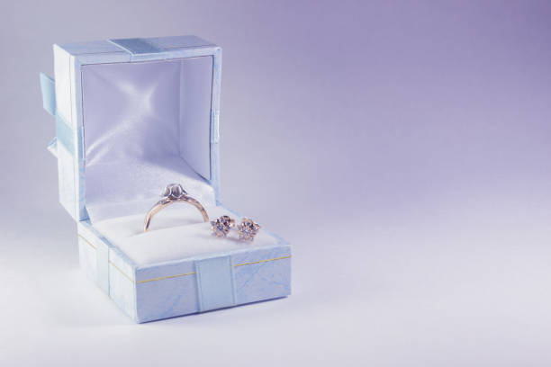 istock Jewelry gift box with delicate light purple color 1170934476