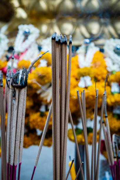 istock Incense sticks in buddhist temple in Bangkok, worship 1170935638