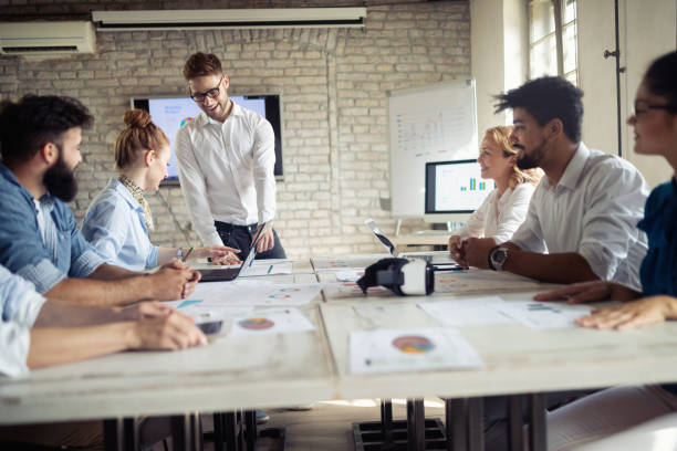 istock Creative business people working on business project in office 1170942107