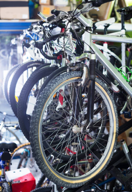 istock Image of bicycles on showcase 1170950760