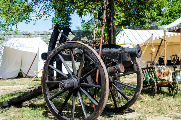 istock Old medieval cannon at the festival 1170953284