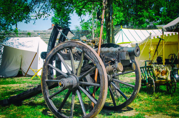 istock Old medieval cannon at the festival 1170953317