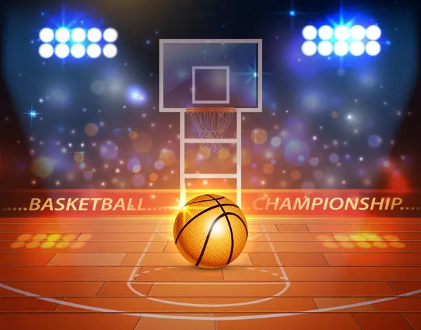 Vector illustration of basketball court light