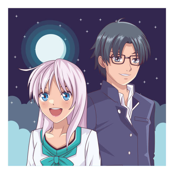 1,957 Cute Anime Couple Illustrations & Clip Art - iStock