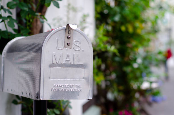 istock Vintage metal US post mail box 1170957881
