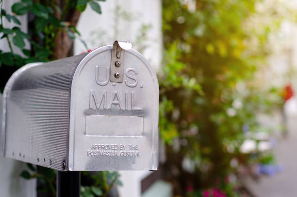 istock Vintage metal US post mail box 1170957883