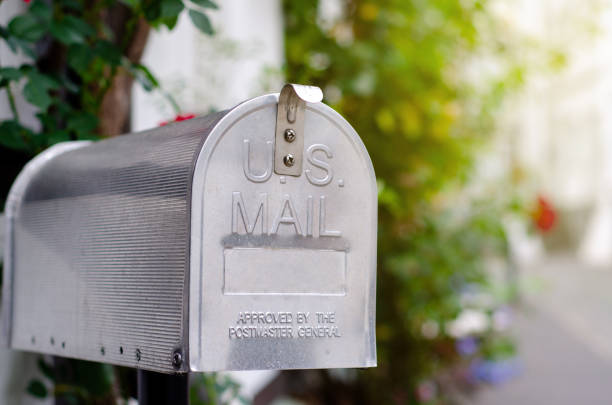 istock Vintage metal US post mail box 1170957889