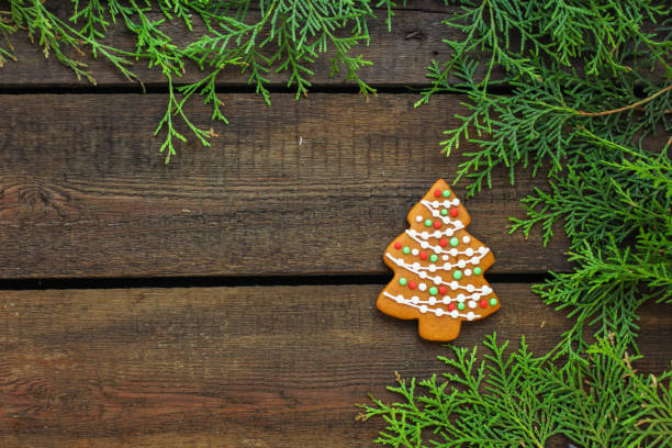 istock gingerbread cookies (christmas, new year holiday) menu concept. food background. copy space 1170958236