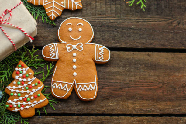 istock gingerbread cookies (christmas, new year holiday) menu concept. food background. copy space 1170958753