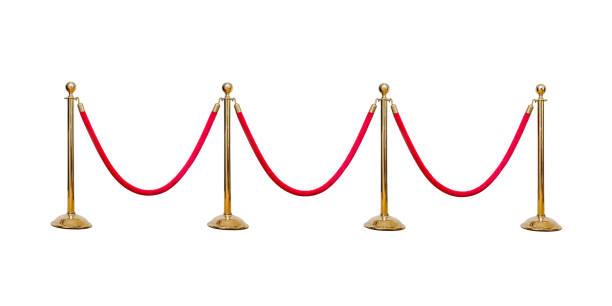 istock four poles golden barricade isolate on white background 1170961278