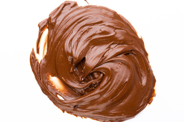 istock Chocolate cream isolated on white background. Flat lay. 1170961595