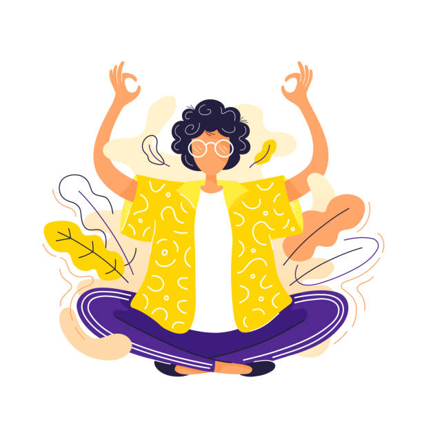 istock Young woman meditate  in lotus yoga pose 1170965170