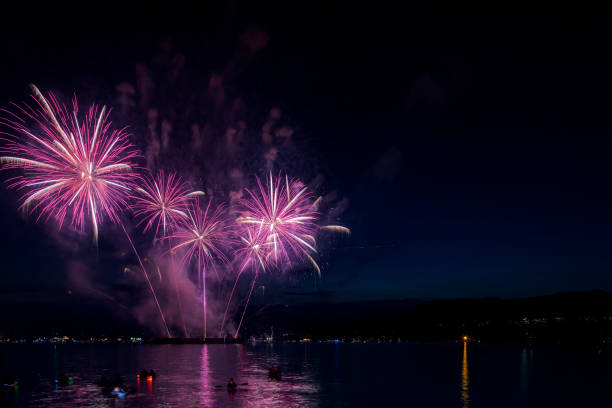 istock fireworks at sea inlet, Vancouver, BC 1170970926