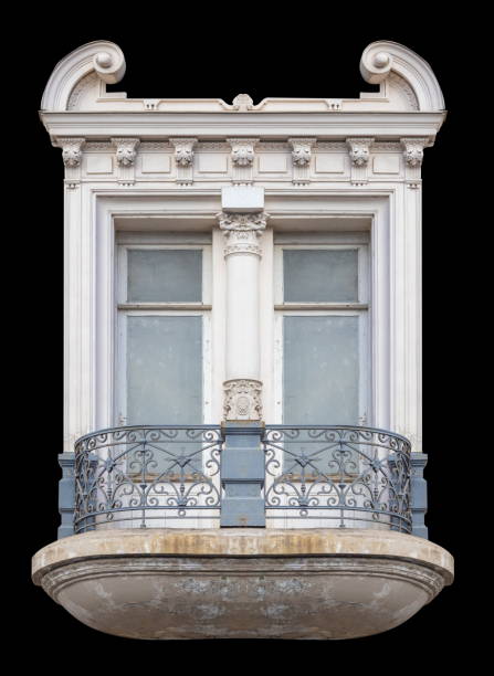 Elements of architectural decorations of buildings, balconies and windows, railings and balustrade. On the streets in Georgia, public places.