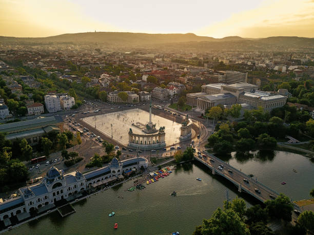 istock Famous landmark - Heroes square from high angle view 1170973363