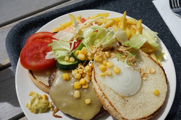 istock Hamburger at lunch break on vacation 1170974160