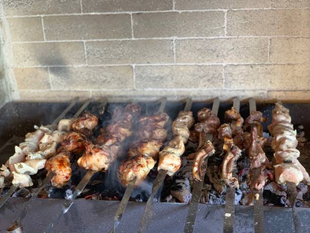 istock Grilling chicken and lamb barbecue style 1170978002