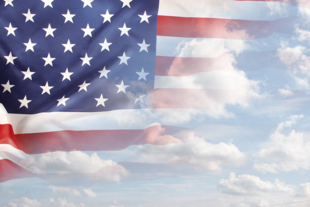 istock American flag in sky 1170981051