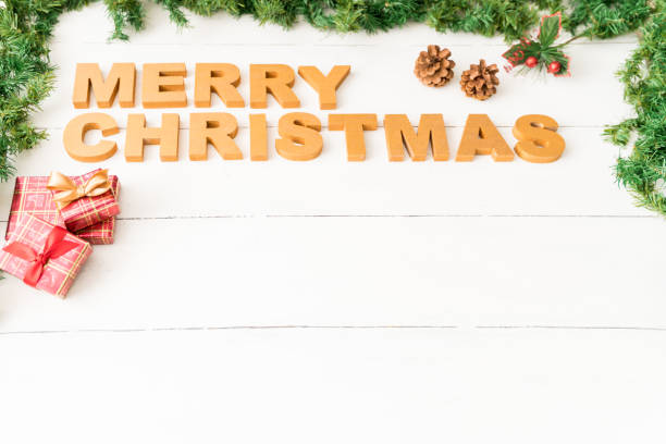 istock Top view of Christmas message 1170983522