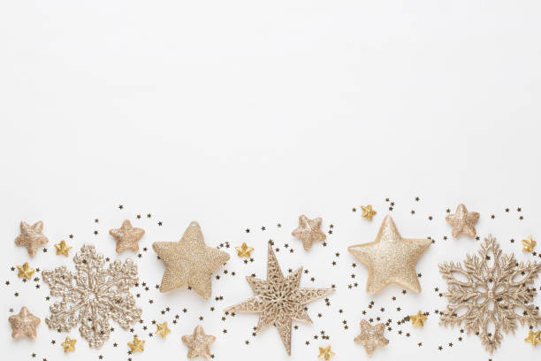 istock Christmas composition. Christmas decorations on white background. Flat lay, top view 1170984024