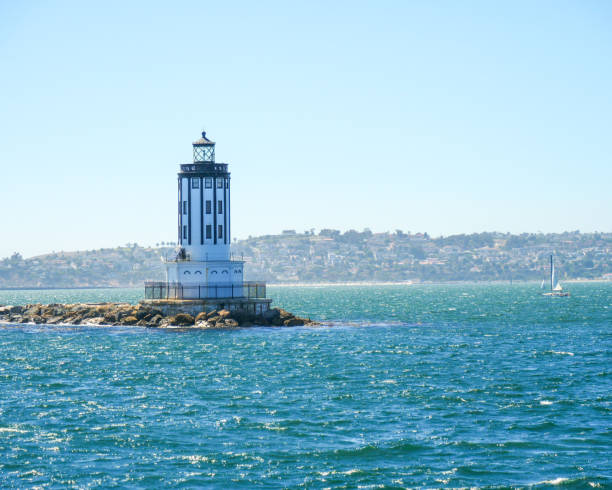 los angeles harbor lighthouse - long beach california lighthouse los angeles county stock-fotos und bilder