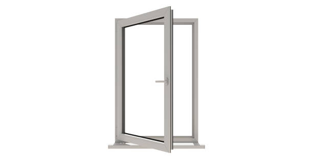 istock Window. Isolated window. Aluminum window. White window. Pvc window 1170990091