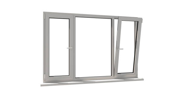 istock Window. Isolated window. Aluminum window. White window. Pvc window 1170990096