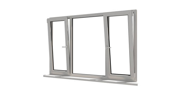 istock Window. Isolated window. Aluminum window. White window. Pvc window 1170990178