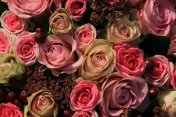 istock Pastel roses wedding arrangement 1170995050