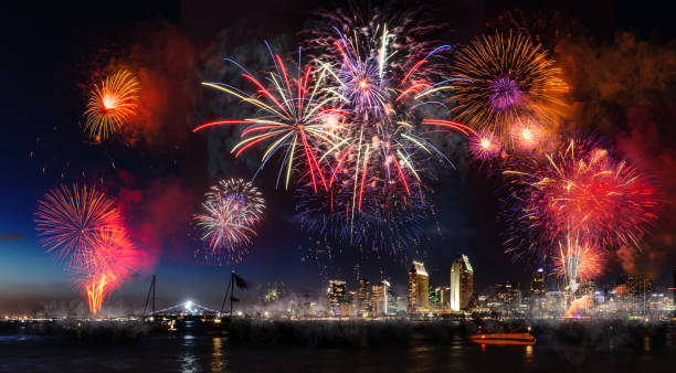 Fireworks in San Diego on Fourth of July