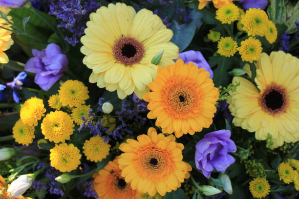 istock Wedding flowers in yellow, blue and orange 1171000009