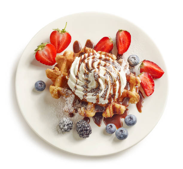 istock plate of belgian waffle dessert 1171007205